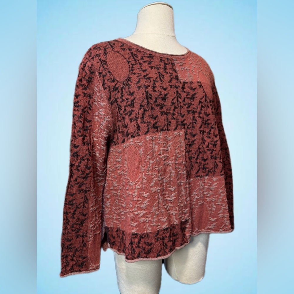 Red Patchwork Sweater - image 1